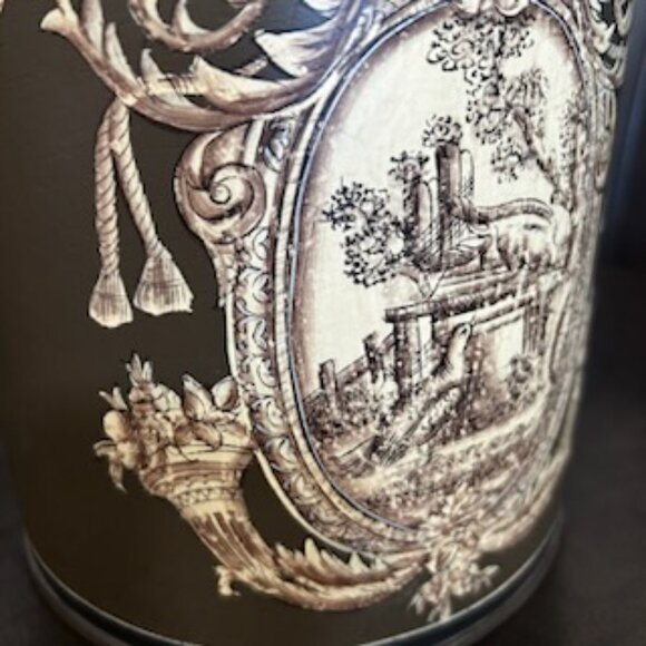 Antique Large Toleware Chinoiserie Tea Caddy Canton n°3 Iron Tea Box - Picture 10 of 16